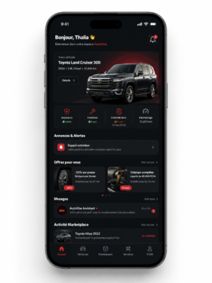 Dashboard personnalisé AutoVibe